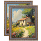 eletecpro 5x7 Vintage Picture Frame, Glass Cover, Gold, 2-Pack