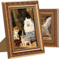 upsimples Vintage 5x7 Picture Frame, Antique Gold Frames, 2 Pack