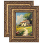 eletecpro 5x7 Vintage Picture Frame, Glass Cover, Gold, 2-Pack
