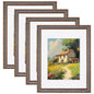 eletecpro 8x10 Vintage Picture Frame, Glass Cover, Gold, 4-Pack