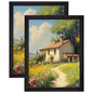 eletecpro 5x7 Vintage Picture Frame, Glass Cover, Gold, 2-Pack