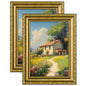 eletecpro 5x7 Vintage Picture Frame, Glass Cover, Gold, 2-Pack