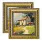 eletecpro 5x7 Vintage Picture Frame, Glass Cover, Gold, 2-Pack