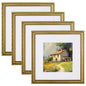 eletecpro 8x10 Vintage Picture Frame, Glass Cover, Gold, 4-Pack