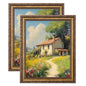 eletecpro 5x7 Vintage Picture Frame, Glass Cover, Gold, 2-Pack