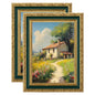 eletecpro 5x7 Vintage Picture Frame, Glass Cover, Gold, 2-Pack