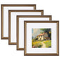 eletecpro 8x10 Vintage Picture Frame, Glass Cover, Gold, 4-Pack