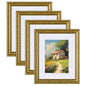 eletecpro 8x10 Vintage Picture Frame, Glass Cover, Gold, 4-Pack