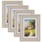 eletecpro 8x10 Vintage Picture Frame, Glass Cover, Gold, 4-Pack