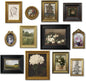 TwoDays Vintage Picture Frame Set, Antique Gold and Brass, 12-Piece