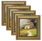 eletecpro 8x10 Vintage Picture Frame, Glass Cover, Gold, 4-Pack
