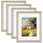 eletecpro 8x10 Vintage Picture Frame, Glass Cover, Gold, 4-Pack