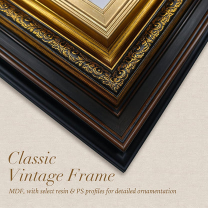 TwoDays Vintage Picture Frame Set, Antique Gold and Brass, 12-Piece