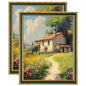eletecpro 5x7 Vintage Picture Frame, Glass Cover, Gold, 2-Pack