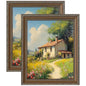 eletecpro 5x7 Vintage Picture Frame, Glass Cover, Gold, 2-Pack