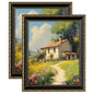 eletecpro 5x7 Vintage Picture Frame, Glass Cover, Gold, 2-Pack