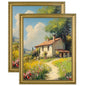 eletecpro 5x7 Vintage Picture Frame, Glass Cover, Gold, 2-Pack