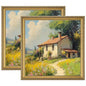 eletecpro 5x7 Vintage Picture Frame, Glass Cover, Gold, 2-Pack