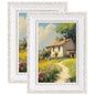 eletecpro 5x7 Vintage Picture Frame, Glass Cover, Gold, 2-Pack