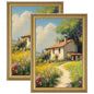 eletecpro 5x7 Vintage Picture Frame, Glass Cover, Gold, 2-Pack