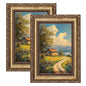 eletecpro 5x7 Vintage Picture Frame, Glass Cover, Gold, 2-Pack