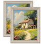 eletecpro 5x7 Vintage Picture Frame, Glass Cover, Gold, 2-Pack