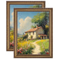 eletecpro 5x7 Vintage Picture Frame, Glass Cover, Gold, 2-Pack