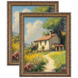 eletecpro 5x7 Vintage Picture Frame, Glass Cover, Gold, 2-Pack