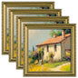 eletecpro 8x10 Vintage Picture Frame, Glass Cover, Gold, 4-Pack